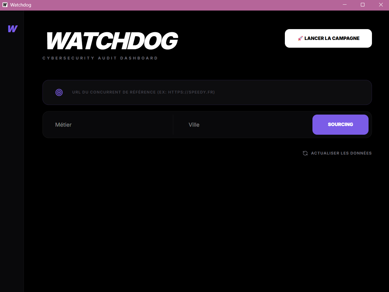 Capture d'écran du projet Watchdog